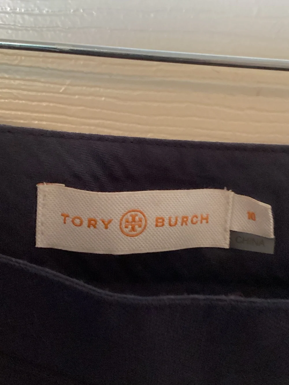 Tory Burch Classic Wool Straight-Leg Ponte Pants in Navy Blue - Size 10